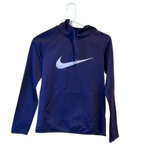 Nike Dri Fit purple Hoodie‎ Sweatshirt Womens XS Swoosh Logo Activewear